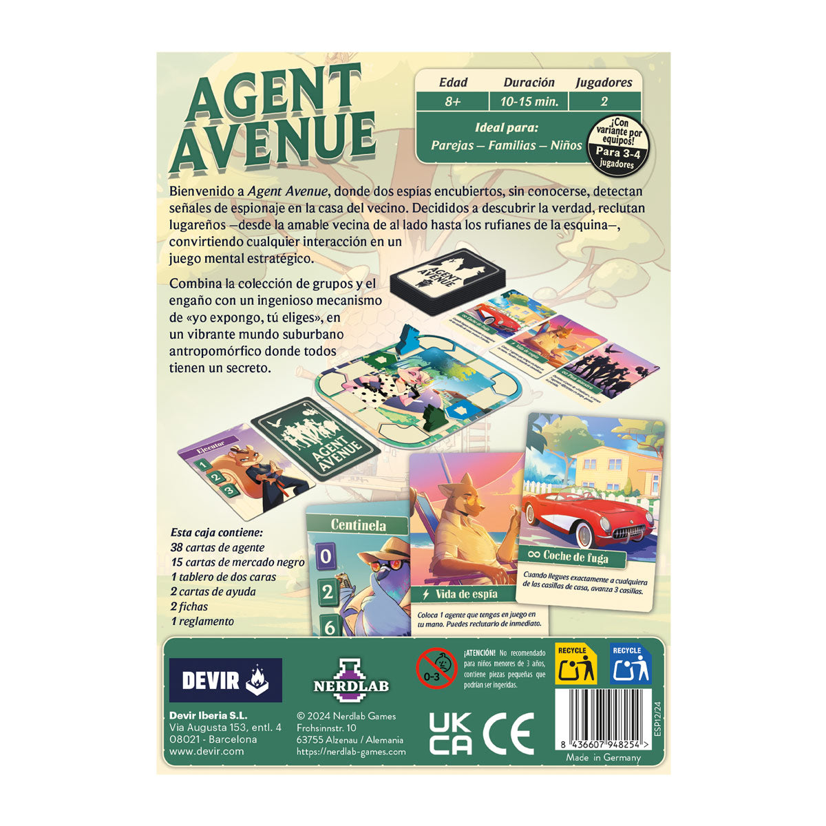 Agent Avenue - Juego de Mesa
