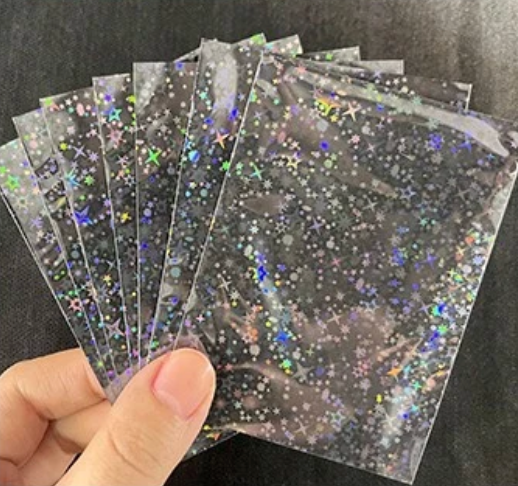 Sleeves Brillantes con Diseño Holografico - 60 Piezas