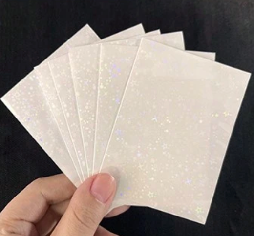 Sleeves Brillantes con Diseño Holografico - 60 Piezas